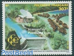 French Polynesia 1991 CCCE 1v, Mint NH, Science - Various - Telecommunication - Banking And Insurance - Ongebruikt
