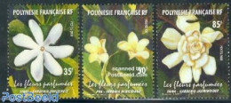 French Polynesia 2001 Flowers 3v, Mint NH, Nature - Flowers & Plants - Neufs