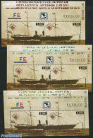 Ecuador 2012 Philatelic Exposition 3 S/s (red, Silver, Gold Text), Mint NH, Transport - Various - Philately - Ships An.. - Bateaux