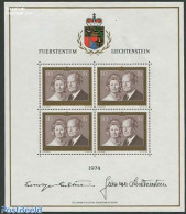 Liechtenstein 1974 Franz Josef II And Gina M/s, Mint NH, History - Kings & Queens (Royalty) - Nuovi