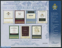 San Marino 2012 Wine 7v M/s, Mint NH, Nature - Wine & Winery - Unused Stamps