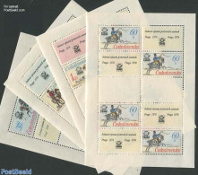 Czechoslovkia 1977 Praga 78, Horses 4 M/ss, Mint NH, Nature - Horses - Philately - Post - Other & Unclassified