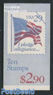 United States Of America 1992 Flag Booklet (10x29c), Mint NH, History - Flags - Stamp Booklets - Ongebruikt