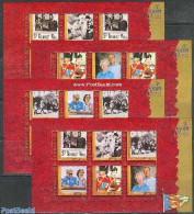 Guernsey 1997 Golden Wedding 4 Booklet Panes, Mint NH, History - Kings & Queens (Royalty) - Koniklijke Families