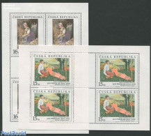 Czech Republic 1998 Paintings 2 M/s, Mint NH, Art - Paintings - Otros & Sin Clasificación