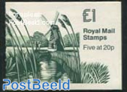 Great Britain 1990 Wicken Fen Booklet With Glossy Cover, Mint NH, Various - Stamp Booklets - Mills (Wind & Water) - Nuevos