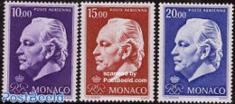 Monaco 1974 Airmail Definitives 3v, Mint NH - Neufs