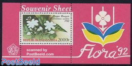 Indonesia 1992 Flora S/s, Mint NH, Nature - Flowers & Plants - Indonesia