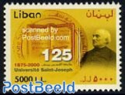 Lebanon 2001 University 1v, Mint NH, Science - Education - Liban