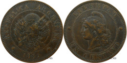 Argentine - République - 1 Centavo 1889 - TTB/XF45 Flan Pelé Et Coin Choqué - Mon5244 - Argentinië
