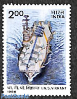 India 1986 Vikrant 1v, Mint NH, Transport - Ships And Boats - Unused Stamps