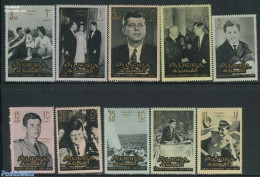 Fujeira 1965 J.F. Kennedy 10v, Mint NH, History - Sport - Transport - American Presidents - Sailing - Ships And Boats - Zeilen