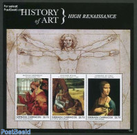 Grenada Grenadines 2013 History Of Art, High Renaissance 3v M/s, Mint NH, Art - Paintings - Grenada (1974-...)