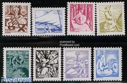 Brazil 1976 Definitives 8v, Normal Paper, Mint NH, Nature - Science - Sport - Various - Horses - Mining - Sailing - Ag.. - Unused Stamps
