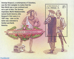 Dominica 2002 Amerigo Vespucci S/s, Mint NH, History - Explorers - Erforscher