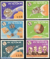 Ecuador 1966 ITU 6v, Mint NH, Science - Transport - Various - Telecommunication - Space Exploration - I.T.U. - Maps - Télécom