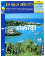 ILES VIERGES AMERICAINES 1/1 Série Ile Mer Des Antilles Géographie Découverte Fiche Dépliante - Aardrijkskunde