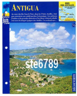 ILE ANTIGUA  1/4 Série Iles Mer Des Antilles Géographie Découverte Fiche Dépliante - Aardrijkskunde