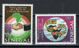 Sénégal - YV 1651 & 1652 N** MNH Luxe , Union Africaine , 2001 - Sénégal (1960-...)