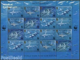 Montserrat 1999 WWF, Hammershark M/s, Mint NH, Nature - Fish - World Wildlife Fund (WWF) - Sharks - Poissons