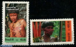 Brazil 1991 Indians 2v, Mint NH, History - Nuovi