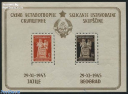 Yugoslavia 1945 Republic S/s (latin Text Under), Mint NH - Unused Stamps