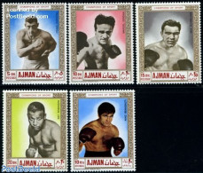 Ajman 1969 Boxing Sports 5v, Mint NH, Sport - Boxing - Sport (other And Mixed) - Boxen