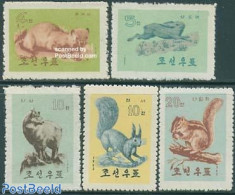 Korea, North 1962 Wild Animals 5v, Mint NH, Nature - Animals (others & Mixed) - Korea, North