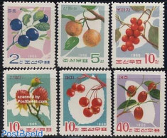 Korea, North 1966 Fruits 6v, Mint NH, Nature - Fruit - Fruits