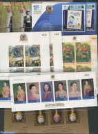 Thailand 2013 130 Years Post 12 S/s (6 Perforated, 6 Imperforated), Mint NH, Transport - Post - Stamps On Stamps - Shi.. - Post