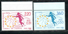 FRANCE FRANCIA 1989 CONSEIL DE L'EUROPE CONSIGLIO D'EUROPA EUROPEAN COUNCIL COMPLETE AET SERIE COMPLETA MNH - Ungebraucht