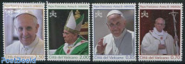 Vatican 2014 Pontificationyear Pope Francis 4v, Mint NH, Religion - Pope - Religion - Neufs