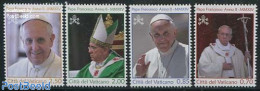 Vatican 2014 Pontificationyear Pope Francis 4v, Mint NH, Religion - Pope - Religion - Ungebraucht