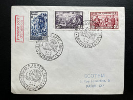 SP ALGERIE / ENVELOPPE FDC / SEISME DU 9 SEPT 1954 / ORLEANSVILLE 1954 - FDC