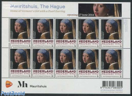Netherlands 2014 Mauritshuis Museum, Vermeer: Girl With Pearl Earring M/s, Mint NH, Art - Museums - Paintings - Unused Stamps