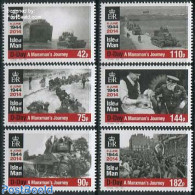 Isle Of Man 2014 D-Day 6v, Mint NH, History - Nature - Transport - Militarism - World War II - Dogs - Motorcycles - Sh.. - Militares