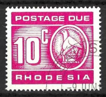 RHODESIA....QUEEN ELIZABETH II...(1952-22..)......" 1970.."...POSTAGE - DUE.....10c.......SGD22.........VFU.. - Rodesia (1964-1980)