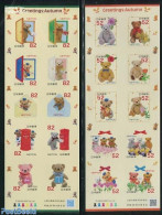 Japan 2014 Autumn Greetings, Teddy Bears 20v (2 M/s) S-a, Mint NH, Various - Teddy Bears - Toys & Children's Games - Unused Stamps