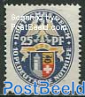 Germany, Empire 1929 25+10pf, Stamp Out Of Set, Unused (hinged), History - Coat Of Arms - Neufs