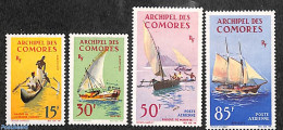 Comoros 1964 Local Ships 4v, Unused (hinged), Transport - Ships And Boats - Schiffe