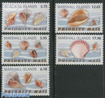 Marshall Islands 2014 Definitives, Priority Mail 5v, Mint NH, Nature - Shells & Crustaceans - Marine Life