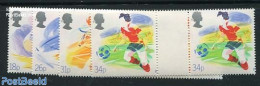 Great Britain 1988 Sports 4v, Gutterpairs, Mint NH, Sport - Athletics - Football - Sport (other And Mixed) - Tennis - Ongebruikt