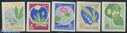 Korea, North 1966 Flowers 5v, Imperforated, Mint NH, Nature - Flowers & Plants - Corée Du Nord