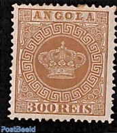 Angola 1870 300R, Perf. 12.5, Stamp Out Of Set, Unused (hinged) - Angola