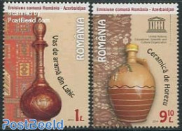 Romania 2014 Joint Issue Azerbaijan 2v, Mint NH, Various - Joint Issues - Art - Ceramics - Unused Stamps