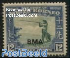 North Borneo 1945 12c, Stamp Out Of Set, Mint NH, History - Nature - Hunting - Bornéo Du Nord (...-1963)
