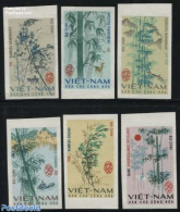 Vietnam 1967 Bambu 6v, Imperforated, Mint NH, Nature - Sport - Deer - Trees & Forests - Kayaks & Rowing - Rotary, Lions Club