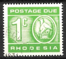 RHODESIA....QUEEN ELIZABETH II...(1952-22..)......" 1970.."...POSTAGE - DUE.....1c.......SGD18.........VFU.. - Rodesia (1964-1980)