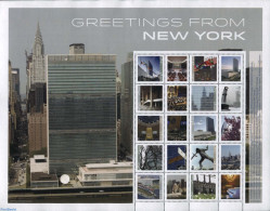 United Nations, New York 2015 Greeting From New York 10v+tabs M/s, Mint NH, History - Flags - Art - Sculpture - Escultura