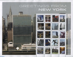 United Nations, New York 2015 Greeting From New York 10v+tabs M/s, Mint NH, History - Flags - Art - Sculpture - Beeldhouwkunst